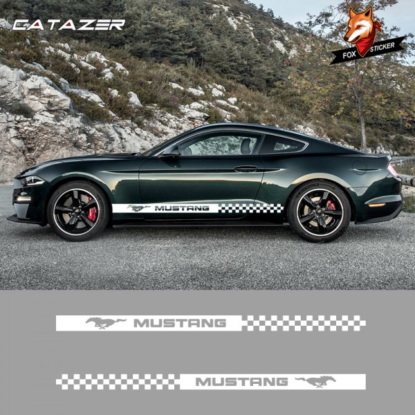 Car Vinyl Side Sticker Decals Stripes Wraps Body Stickers Car Styling Auto Sport Styling Vinyl Car Sticker for Ford Mustang